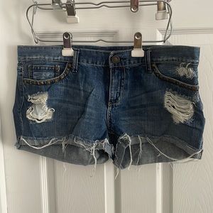 Ymi shredded jean shorts